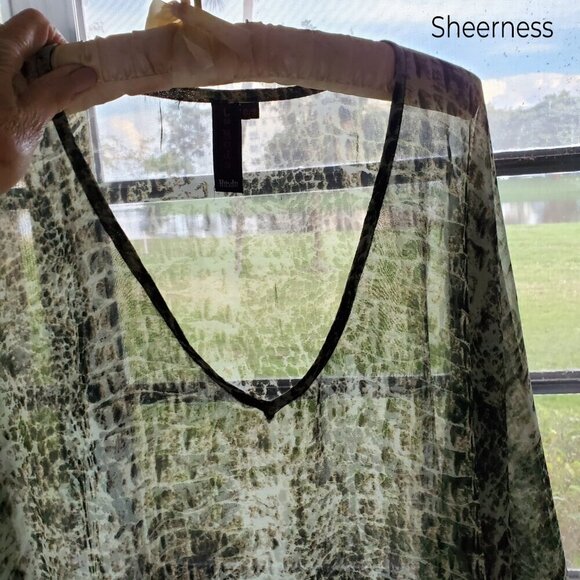 Snakeskin Animal Print Kimono Top Sheer Artsy Coverup with Loads of Style! OS - Picture 9 of 16